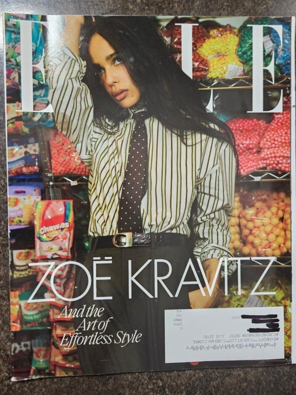 ELLE USA MAGAZINE March 2025 ZOE KRAVITZ Cover Style